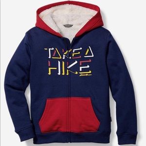 Eddie Bauer Boys Camp Fleece Sherpa Hoodie